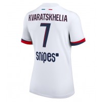 Paris Saint-Germain Khvicha Kvaratskhelia #7 Vonkajší Ženy futbalový dres 2025-26 Krátky Rukáv